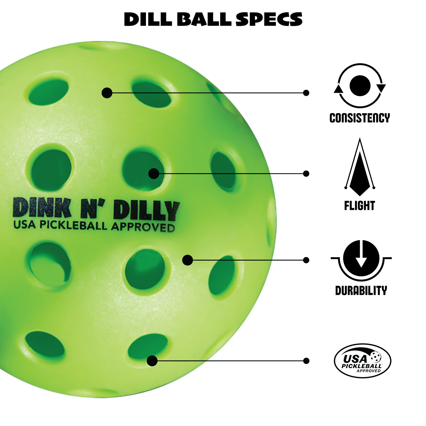 Dill Balls - Pickle Green - 6 Pack