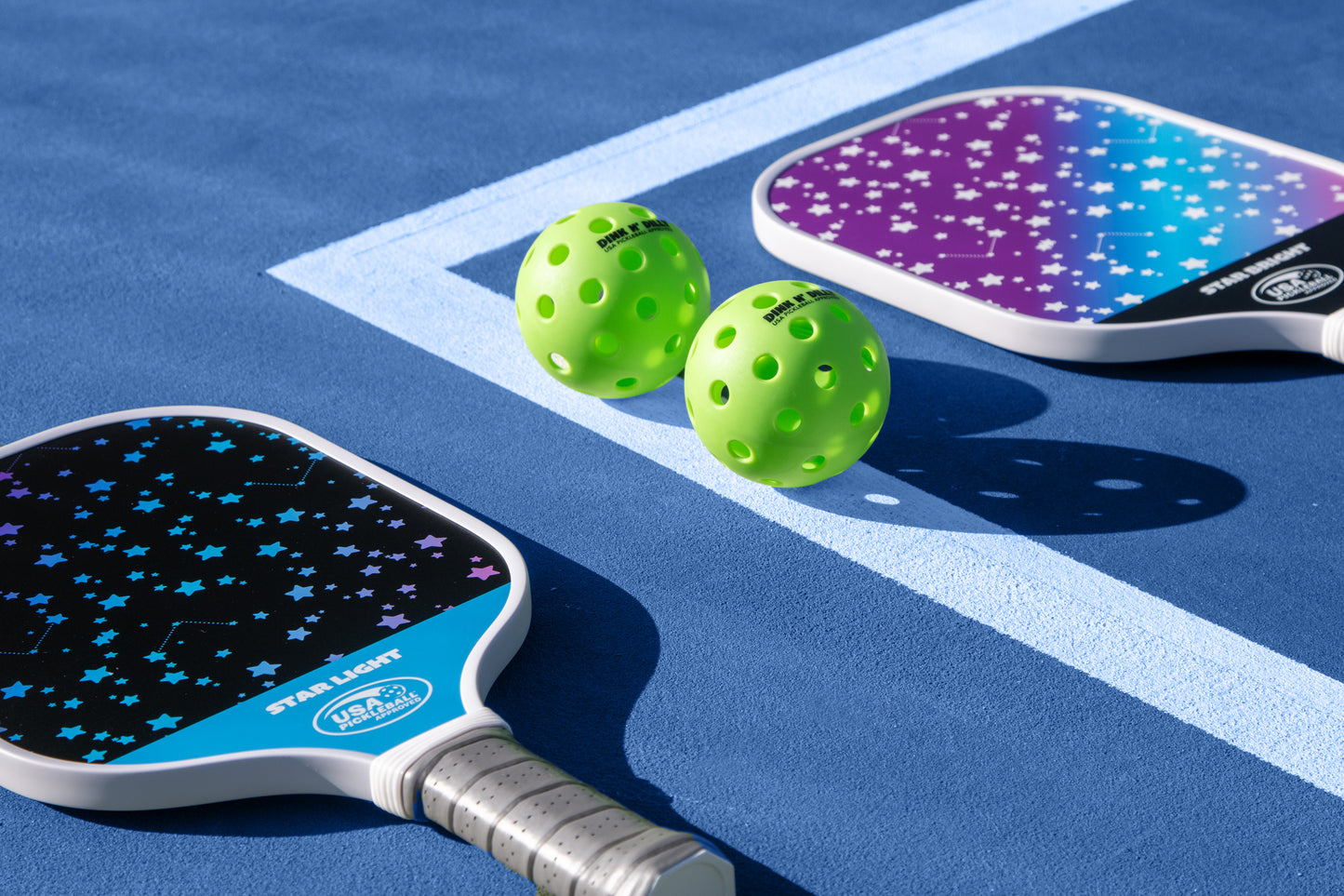 Starry Sky Paddle Set - 2 Paddles - 2 Dills Balls
